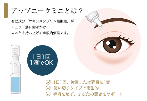 アップニークミニ点眼液で期待できる効果
